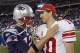FILE - In this Nov. 6, 2011 file photo, New York Giants' Eli Manning, right, is congratulated by New England Patriots' Tom Brady after the Giants' 24-20 win in an NFL football game in Foxborough, Mass. Brady has three Super Bowl rings, with another taken away by Manning and the Giants in 2008. Both have their teams on course for a reprise of that memorable title game. (AP Photo/Charles Krupa, File)