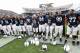 Nov 2, 2013; University Park, PA, USA; Penn State Nittany Lions players sing the alma mater following the completion of the game against the Illinois Fighting Illini at Beaver Stadium. Penn State defeated Illinois 24-17. Mandatory Credit: Matthew O'Haren-USA TODAY Sports