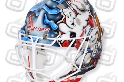 Pictures: Cam Talbot Has a Yankee Stadium Themed Ghostbusters Mask