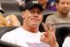 ST. PETERSBURG - OCTOBER 04: Celebrity John Cena takes in Game Four of the American League Division Series between of the Tampa Bay Rays and the Texas Rangers at Tropicana Field on October 4, 2011 in St. Petersburg, Florida. (Photo by J. Meric/Getty Images)