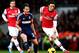 LONDON, ENGLAND - JANUARY 18: Mesut Oezil of Arsenal evades Scott Parker of Fulham during the Barclays Premier League match between Arsenal and Fulham at Emirates Stadium on January 18, 2014 in London, England. (Photo by Clive Mason/Getty Images)