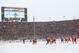 ANN ARBOR, MI - JANUARY 1: A wide view of the first period action between the Detroit Red Wings and the Toronto Maple Leafs during the Bridgestone NHL Winter Classic on January 1, 2014 at the University of Michigan Stadium in Ann Arbor, Michigan. The Leafs win in a shoot-out 3-2 (Photo by Dave Reginek/NHLI via Getty Images)