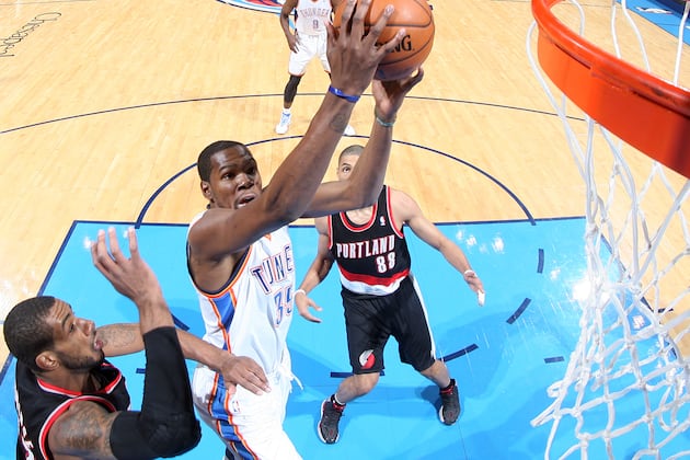 Durant's 46 Lifts Thunder Past Blazers 105-97