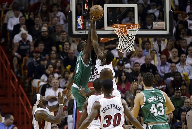 Greg Oden Blocks Jeff Green's Dunk Attempt