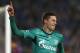 Schalke's Julian Draxler celebrates his side's third goal during the Champions League group E soccer match between Schalke 04 and Steaua Bucharest in Gelsenkirchen, Germany, Wednesday, Sept. 18, 2013. (AP Photo/Frank Augstein)