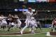 Oklahoma quarterback Trevor Knight (9) passes from his own end zone after the NCAA college football Sugar Bowl against Alabama in New Orleans, Thursday, Jan. 2, 2014. Oklahoma won 45-31. (AP Photo/Patrick Semansky)