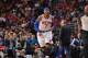 PHILADELPHIA, PA - JANUARY 11: Carmelo Anthony #7 of the New York Knicks smiling up court a game against the Philadelphia 76ers at the Wells Fargo Center on January 11, 2014 in Philadelphia, Pennsylvania. NOTE TO USER: User expressly acknowledges and agrees that, by downloading and or using this photograph, User is consenting to the terms and conditions of the Getty Images License Agreement. Mandatory Copyright Notice: Copyright 2013 NBAE (Photo by Jesse D. Garrabrant/NBAE via Getty Images)