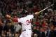 BOSTON, MA - OCTOBER 30: David Ortiz #34 of the Boston Red Sox in action against the St. Louis Cardinals during Game Six of the 2013 World Series at Fenway Park on October 30, 2013 in Boston, Massachusetts. (Photo by Rob Carr/Getty Images)