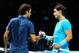 LONDON, ENGLAND - NOVEMBER 10: Rafael Nadal of Spain is congratulated by Roger Federer of Switzerland after their men's singles semi-final match during day seven of the Barclays ATP World Tour Finals at O2 Arena on November 10, 2013 in London, England. (Photo by Julian Finney/Getty Images)