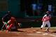 LAGOS DE MORENO, MEXICO - OCTOBER 25: Rusney Castillo (R) of Cuba hits the ball during the Baseball Bronze Medal Match between Mexico and Cuba during Day 11 of the XVI Pan American Games at the Pan American Baseball Stadium on October 25, 2011 in Lagos de Moreno, Mexico. (Photo by Dennis Grombkowski/Getty Images)