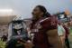Jadeveon Clowney holds the Capital One Bowl Trophy after playing his last game for South Carolina.