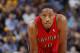 OAKLAND, CA - DECEMBER 3: DeMar DeRozan #10 of the Toronto Raptors in a game against the Golden State Warriors on December 3, 2013 at Oracle Arena in Oakland, California. NOTE TO USER: User expressly acknowledges and agrees that, by downloading and or using this photograph, user is consenting to the terms and conditions of Getty Images License Agreement. Mandatory Copyright Notice: Copyright 2013 NBAE (Photo by Rocky Widner/NBAE via Getty Images)