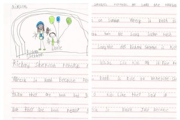 Young Fan Writes Letter to Richard Sherman, Compares Him to 'Wreck-It Ralph'