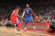 HOUSTON, TX - FEBRUARY 17: Kevin Durant #35 of the Western Conference All-Star Team defends LeBron James #6 of the Eastern Conference All-Star Team during 2013 NBA All-Star Game on February 17, 2013 at the Toyota Center in Houston, Texas. NOTE TO USER: User expressly acknowledges and agrees that, by downloading and or using this photograph, User is consenting to the terms and conditions of the Getty Images License Agreement. Mandatory Copyright Notice: Copyright 2013 NBAE (Photo by Nathaniel S. Butler/NBAE via Getty Images)