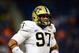 Dec 26, 2013; Detroit, MI, USA; Pittsburgh Panthers defensive lineman Aaron Donald (97) during the Little Caesars Pizza Bowl against the Bowling Green Falcons at Ford Field. Pittsburgh Panthers defeated Bowling Green Falcons 30-27. Mandatory Credit: Andrew Weber-USA TODAY Sports