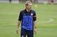 Head coach of United States soccer team, Jurgen Klinsmann, gives directions during a training session in Sao Paulo, Brazil, Tuesday, Jan. 14, 2014. The US national soccer team is on a training program to prepare for the World Cup tournament that starts in June. (AP Photo/Nelson Antoine)