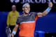 Rafael Nadal of Spain celebrates after defeating Roger Federer of Switzerland during their semifinal at the Australian Open tennis championship in Melbourne, Australia, Friday, Jan. 24, 2014. (AP Photo/Aaron Favila)