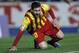 Barcelona's Lionel Messi from Argentina in action during their la Copa del Rey soccer match against Levante at the Ciutat de Valencia stadium in Valencia, Spain, Wednesday Jan. 22, 2014. The Argentinean plays his 400th game in a Barcelona shirt in the Copa del Rey against Levante. (AP Photo/Alberto Saiz)
