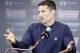 New England Patriots director of player personnel Nick Caserio speaks with the media during a press conference during NFL football training camp, Sunday, Aug. 1, 2010, in Foxborough, Mass. (AP Photo/Stew Milne)
