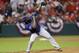 Tampa Bay Rays relief pitcher Fernando Rodney celebrates after the final out in the Rays' 4-0 win over the Cleveland Indians in the AL wild-card baseball game Wednesday, Oct. 2, 2013, in Cleveland. (AP Photo/Tony Dejak)