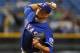 ST. PETERSBURG, FL - SEPTEMBER 16: Pitcher Matt Garza #22 of the Texas Rangers starts against the Tampa Bay Rays September 16, 2013 at Tropicana Field in St. Petersburg, Florida. The Rays won 6 - 2. (Photo by Al Messerschmidt/Getty Images)