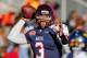 Jan 25, 2014; Mobile, AL, USA; North squad quarterback Logan Thomas of Virginia Tech (3) throws against the South squad during the first half of a game at Ladd-Peebles Stadium. Mandatory Credit: Derick E. Hingle-USA TODAY Sports