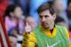 FC Barcelona's Lionel Messi from Argentina, gestures to his fans before the match against Athletic Bilbao during their Spanish League soccer match, at San Mames stadium in Bilbao, northern Spain, Saturday, April 27, 2013. (AP Photo/Alvaro Barrientos)