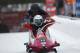 The United States' Jazmine Fenlator, front, and Lauryn Williams compete during the women's bobsledding World Cup event Saturday, Dec. 7, 2013, in Park City, Utah. Fenlator and Williams tied for second place. (AP Photo/Rick Bowmer)