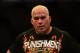 Jul. 7, 2012; Las Vegas, NV, USA; UFC fighter Tito Ortiz reacts following his loss in a light heavyweight bout in UFC 148 at the MGM Grand Garden Arena. Ortiz retired following the fight. Mandatory Credit: Mark J. Rebilas-USA TODAY Sports