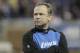 Detroit Lions offensive coordinator Scott Linehan is seen before the start of an NFL football game against the Chicago Bears at Ford Field in Detroit, Sunday, Dec. 5, 2010. (AP Photo/Carlos Osorio)