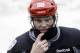 New Jersey Devils' Jaromir Jagr, of the Czech Republic, smiles as he skates off the ice after an outdoor hockey practice for the NHL Stadium Series Saturday, Jan. 25, 2014, at Yankee Stadium in New York. The Devils take on the New York Rangers on Sunday. (AP Photo/Frank Franklin II)