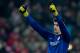 MADRID, SPAIN - JANUARY 11: Goalkeeper Thibaut Courtois of Atletico de Madrid greets the audience after the La Liga match between Club Atletico de Madrid and FC Barcelona at Vicente Calderon Stadium on January 11, 2014 in Madrid, Spain. (Photo by Gonzalo Arroyo Moreno/Getty Images)