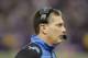 FILE - In this Dec. 29, 2013 file photo, Detroit Lions head coach Jim Schwartz stands on the sidelines during the second half of an NFL football game against the Minnesota Vikings in Minneapolis. Schwartz was fired from the Detroit Lions on Dec. 30, a day after the Lions missed the playoffs with a 7-9 record. The Buffalo Bills announced Friday, Jan. 24, 2014, that they reached a deal with Schwartz as defensive coordinator. (AP Photo/Jim Mone, File)