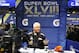 NEWARK, NJ - JANUARY 28: Head coach John Fox of the Denver Broncos speaks to the media during Super Bowl XLVIII Media Day at the Prudential Center on January 28, 2014 in Newark, New Jersey. Super Bowl XLVIII will be played between the Seattle Seahawks and the Denver Broncos on February 2. (Photo by Cliff Hawkins/Getty Images)
