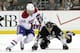 PITTSBURGH, PA - JANUARY 22: Evgeni Malkin #71 of the Pittsburgh Penguins pokes the puck from Daniel Briere #48 of the Montreal Canadiens during the game at Consol Energy Center on January 22, 2014 in Pittsburgh, Pennsylvania. (Photo by Justin K. Aller/Getty Images)