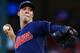 ARLINGTON, TX - JUNE 12: Ubaldo Jimenez #30 of the Cleveland Indians throws a pitch against the Texas Rangers in the bottom of the first inning at Rangers Ballpark in Arlington on June 12, 2013 in Arlington, Texas. (Photo by Tom Pennington/Getty Images)