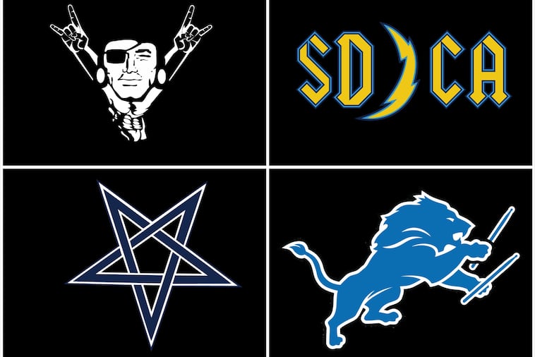 NFL Logos Re-Imagined to Look 'Metal'