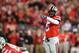 COLUMBUS, OH - OCTOBER 26: Quarterback Braxton Miller #5 of the Ohio State Buckeyes calls a play against the Penn State Nittany Lions at Ohio Stadium on October 26, 2013 in Columbus, Ohio. (Photo by Jamie Sabau/Getty Images)