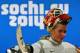 SOCHI, RUSSIA - FEBRUARY 01: Ice hockey goalkeeper Anna Prugova of Russia gives an interview during practice prior to the Sochi 2014 Winter Olympics at the Shayba Arena on February 1, 2014 in Sochi, Russia. (Photo by Martin Rose/Getty Images)