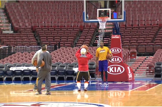Hudler Crashes Lakers' Practice in Hockey Gear, Probably Wants a Roster Spot