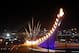 The Olympic Cauldron is lit during the opening ceremony of the 2014 Winter Olympics in Sochi, Russia, Friday, Feb. 7, 2014. (AP Photo/Julio Cortez)