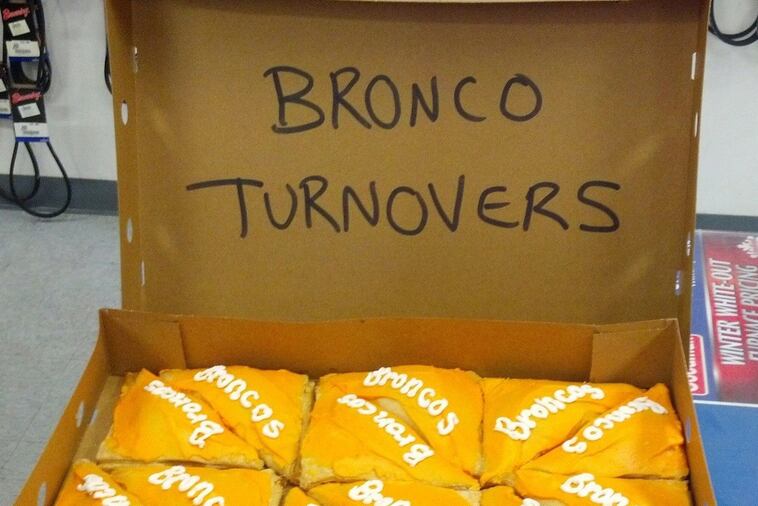 Seahawks Fans Prank Their Broncos Fan Office Mate with Box of Turnover Pastries