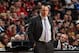 CHICAGO, IL - DECEMBER 14: Head coach of the Chicago Bulls, Tom Thibodeau, looks on during the game against the Toronto Raptors on December 14, 2013 at the United Center in Chicago, Illinois. NOTE TO USER: User expressly acknowledges and agrees that, by downloading and or using this Photograph, user is consenting to the terms and conditions of the Getty Images License Agreement. Mandatory Copyright Notice: Copyright 2013 NBAE (Photo by Gary Dineen/NBAE via Getty Images)