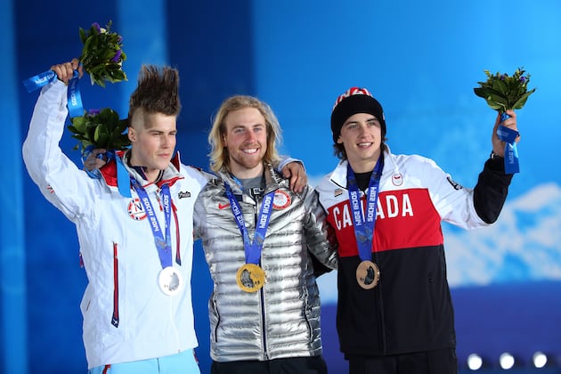 Snowboarder Staale Sandbech Gives Himself a Mohawk for Medal Ceremony