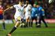 Owen Farrell kicks for glory against Scotland.