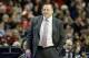 Chicago Bulls head coach Tom Thibodeau reacts as he watches his team during the second half of an NBA basketball game against the Toronto Raptors in Chicago on Saturday, Dec. 14, 2013. The Raptors won 99-77. (AP Photo/Nam Y. Huh)