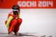 SOCHI, RUSSIA - FEBRUARY 09: Jan Ziobro of Poland reacts after his jump during the Men's Normal Hill Individual Final round on day 2 of the Sochi 2014 Winter Olympics at the RusSki Gorki Ski Jumping Center on February 9, 2014 in Sochi, Russia. (Photo by Lars Baron/Getty Images)