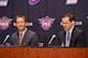 PHOENIX, AZ - MAY 28: Jeff Hornacek head coach of the Phoenix Suns and General Manager of the Phoenix Suns Ryan McDonough pose for a picture on May 28, 2013 at U.S. Airways Center in Phoenix, Arizona. NOTE TO USER: User expressly acknowledges and agrees that, by downloading and or using this photograph, user is consenting to the terms and conditions of the Getty Images License Agreement. Mandatory Copyright Notice: Copyright 2013 NBAE (Photo by Barry Gossage/NBAE via Getty Images)
