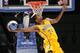 ORLANDO, FL - FEBRUARY 25: Paul George dunks during the Sprite Slam Dunk Contest as part of 2012 All-Star Weekend at the Amway Center on February 25, 2012 in Orlando, Florida. NOTE TO USER: User expressly acknowledges and agrees that, by downloading and/or using this photograph, user is consenting to the terms and conditions of the Getty Images License Agreement. Mandatory Copyright Notice: Copyright 2012 NBAE (Photo by Fernando Medina/NBAE via Getty Images) Paul George