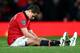 MANCHESTER, ENGLAND - JANUARY 22: A dejected Javier Hernandez of manchhester United reacts after a missed chance on goal during the Capital One Cup semi final, second leg match between Manchester United and Sunderland at Old Trafford on January 22, 2014 in Manchester, England. (Photo by Clive Mason/Getty Images)